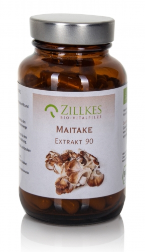 Maitake-Extrakt aus Bioanbau, Zillkes Pilze, 90 Kapseln